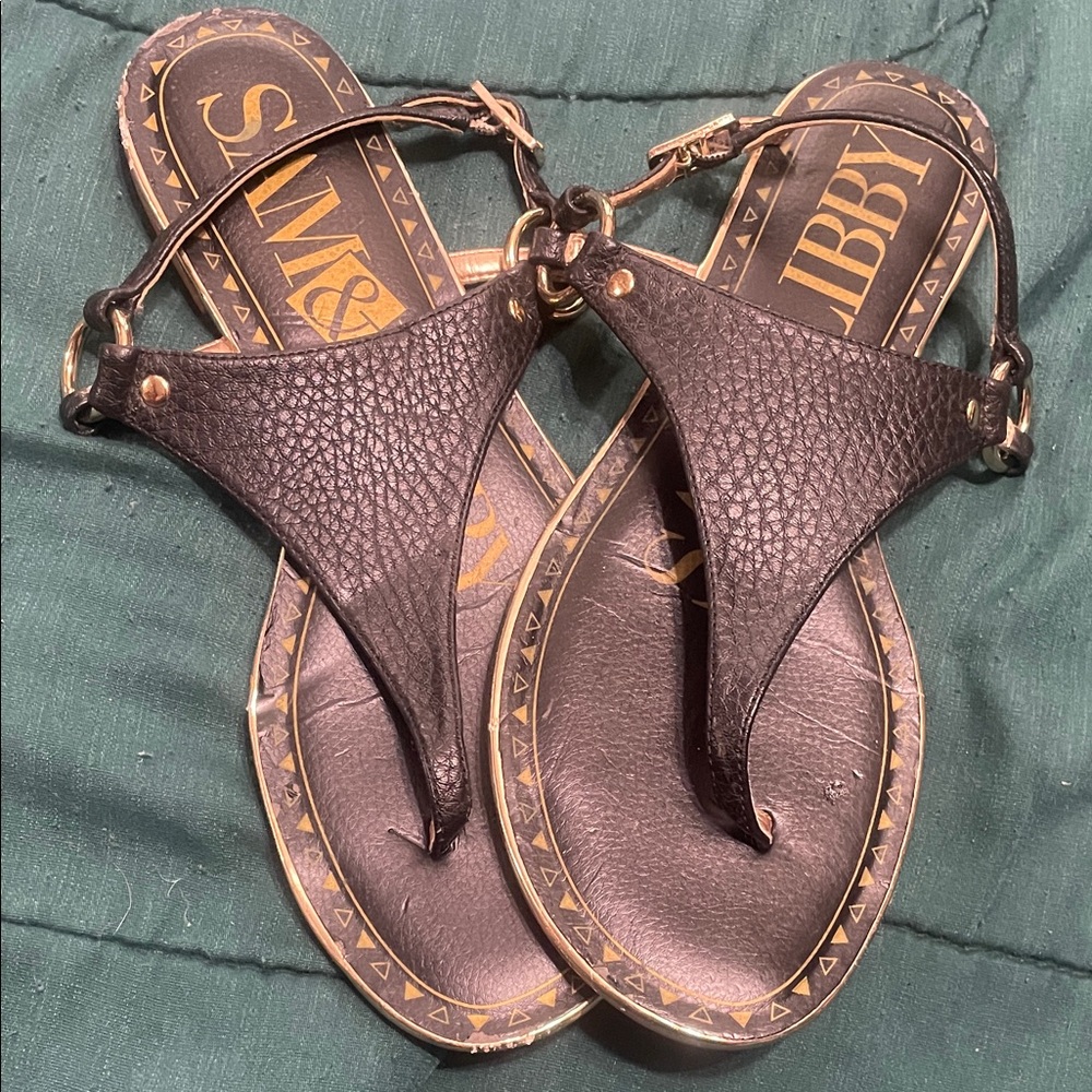 🖤Sam & Libby Art Deco Faux Leather Sandals🖤